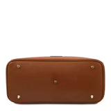 Tuscany Leather leren handtas TL Bag voor dames tl142174 cognac onderkant