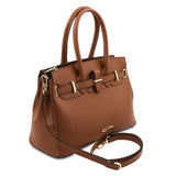 Tuscany Leather leren handtas TL Bag voor dames tl142174 cognac zijkant