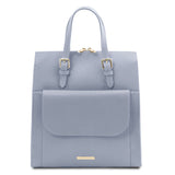 Tuscany Leather leren rugtas TL Bag voor dames TL142211 licht blauw