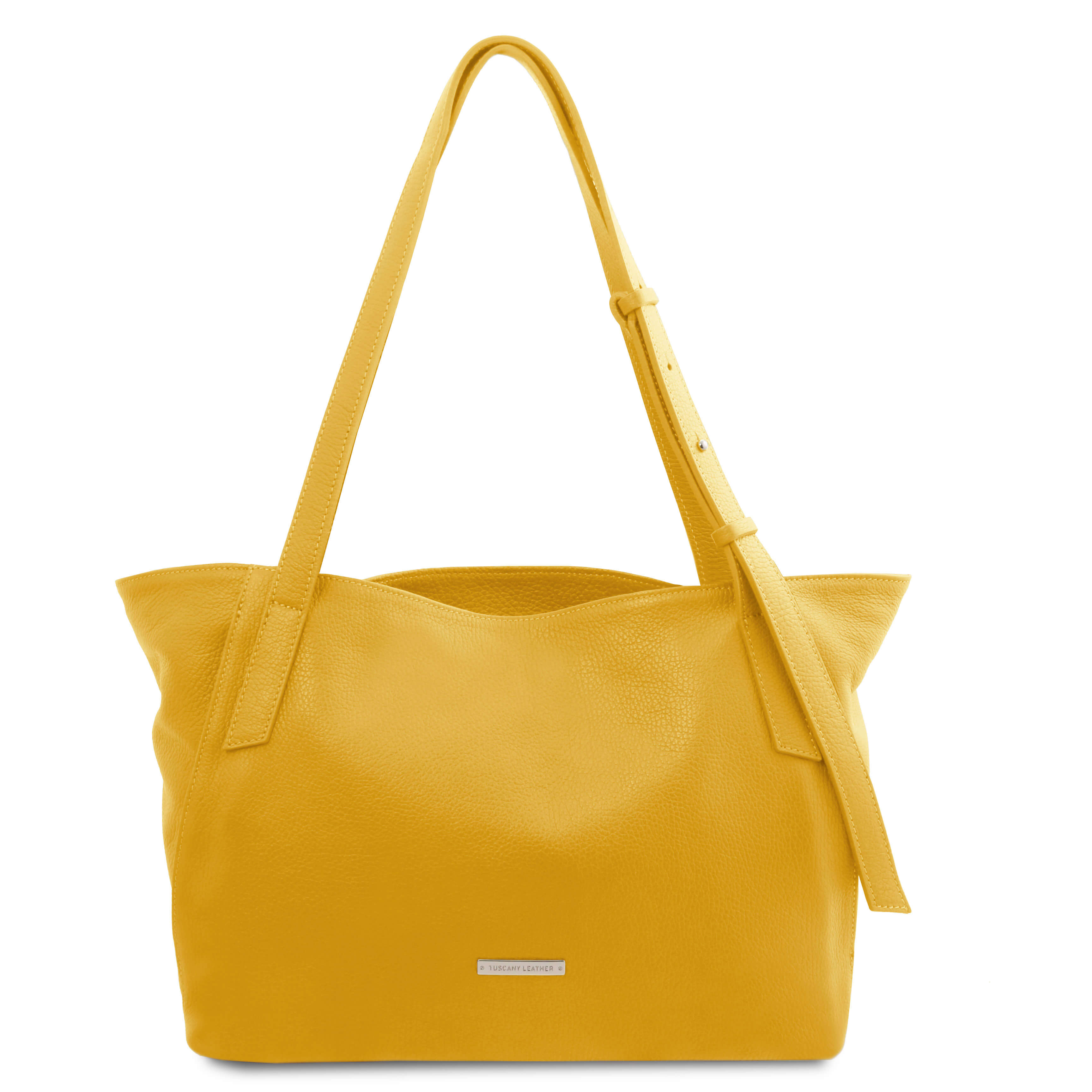 Tuscany Leather leren shopper TL BAG voor dames TL142230 geel