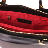 Tuscany Leather leren handtas TL Bag voor dames tl142287 zwart binnenkant