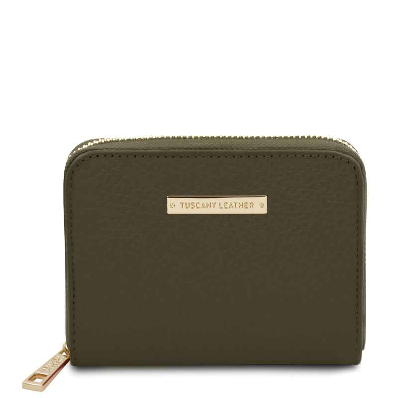 Tuscany Leather leren portemonnee KORE voor dames tl142321 oerwoud groen