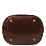 Tuscany Leather leren crossbody tas GIUSI voor dames tl142334 bruin onderkant