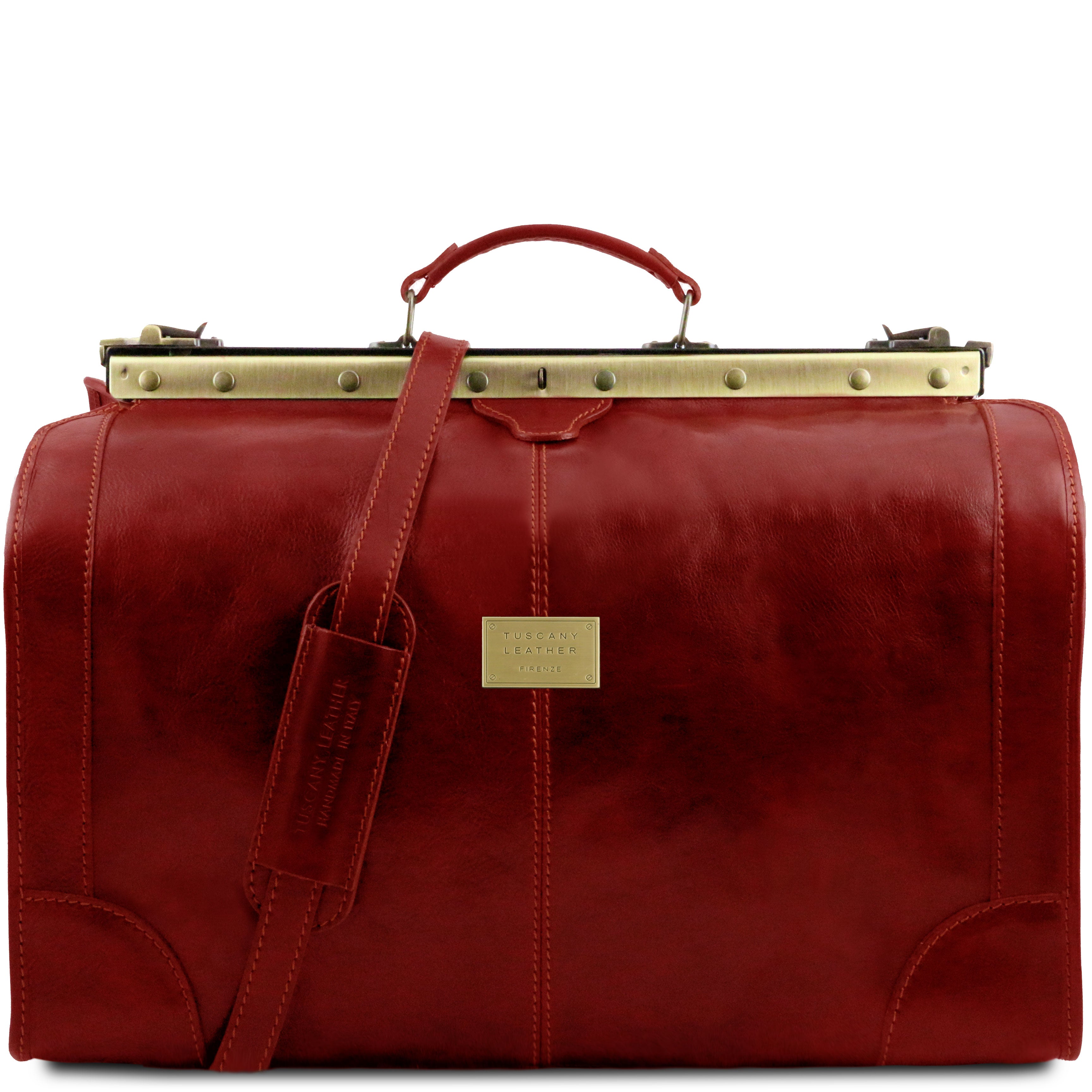 Tuscany Leather leren tas Madrid Gladstone groot formaat TL1022 rood