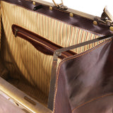 Tuscany Leather leren tas Madrid Gladstone small size bruin binnenkant
