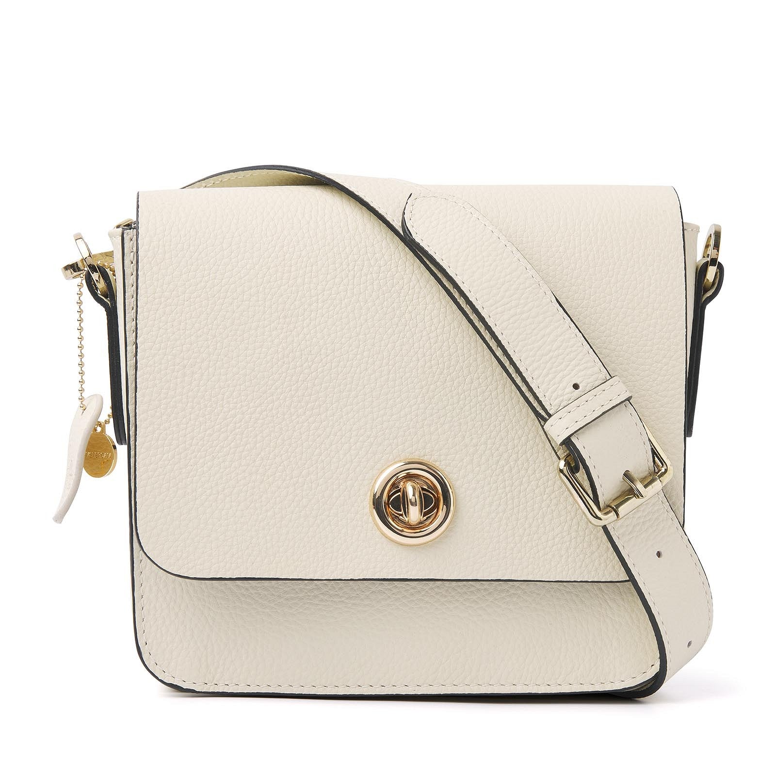 dR Amsterdam Schoudertas leer Mint beige
