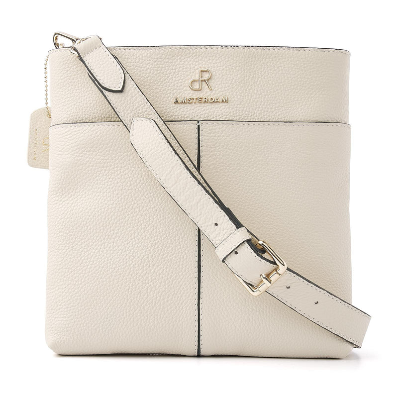 dR Amsterdam schoudertas leer Mint 1103649 beige