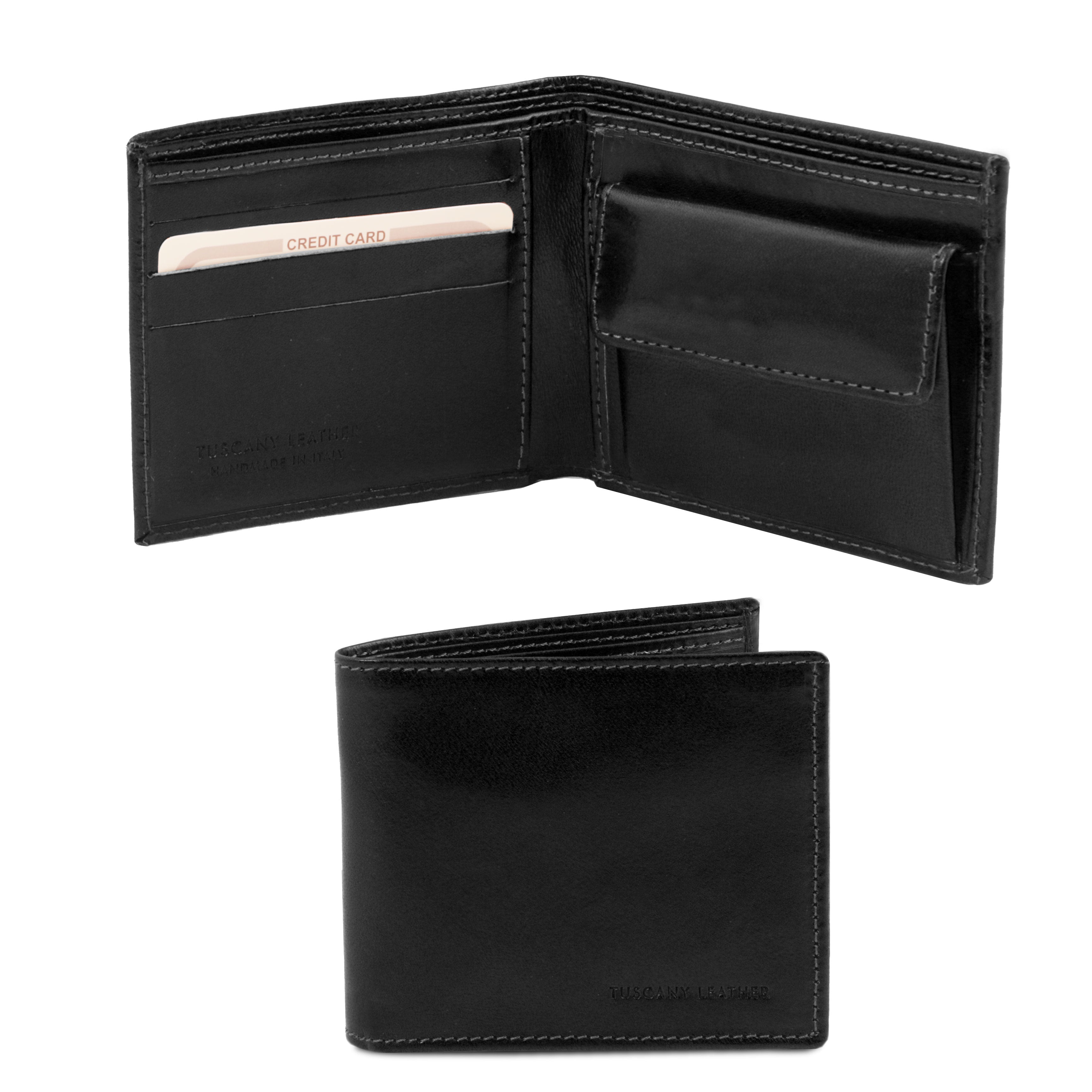 Tuscany Leather portemonnee leer Exclusieve zwart