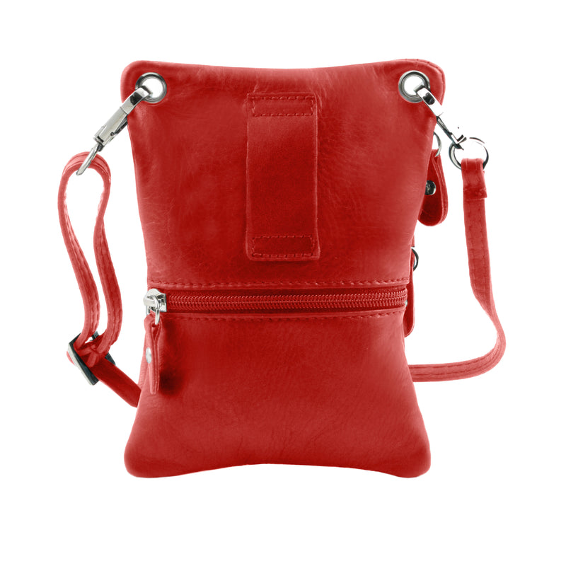 Tuscany Leather crossbody tas TL Bag 141368 rood achterkant