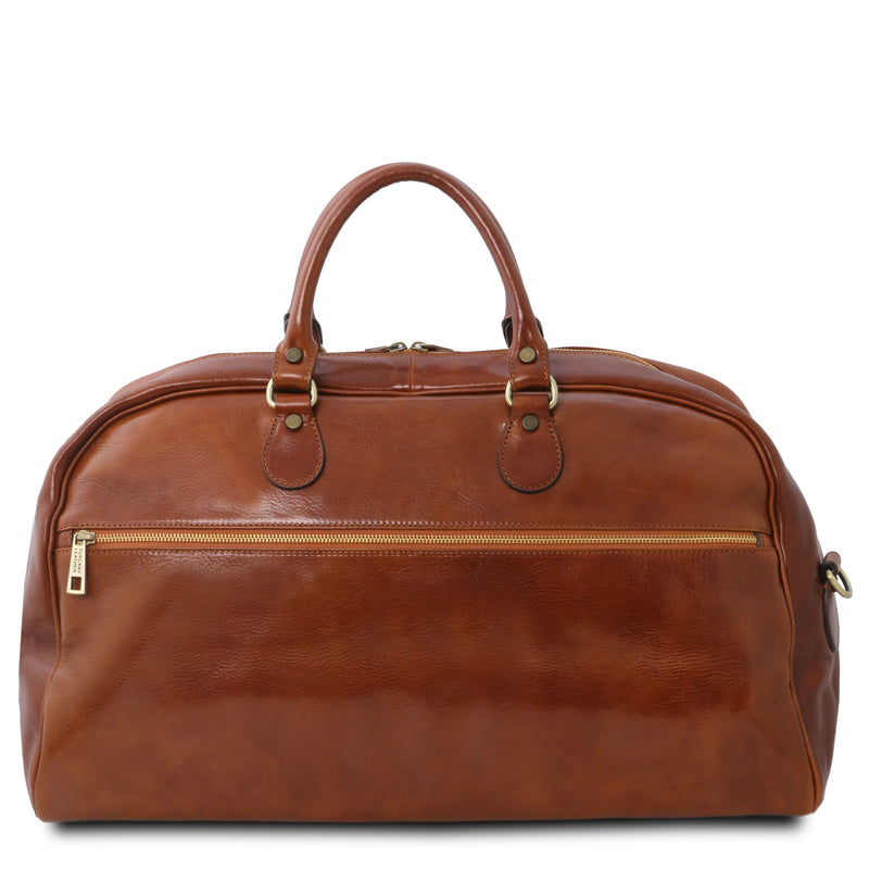 Tuscany Leather reistas TL Voyager groot formaat 141422 bruin achterkant