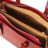 Tuscany Leather handtas Aura rood binnenkant