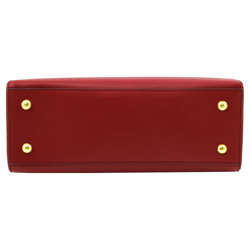 Tuscany Leather handtas Aura rood onderkant