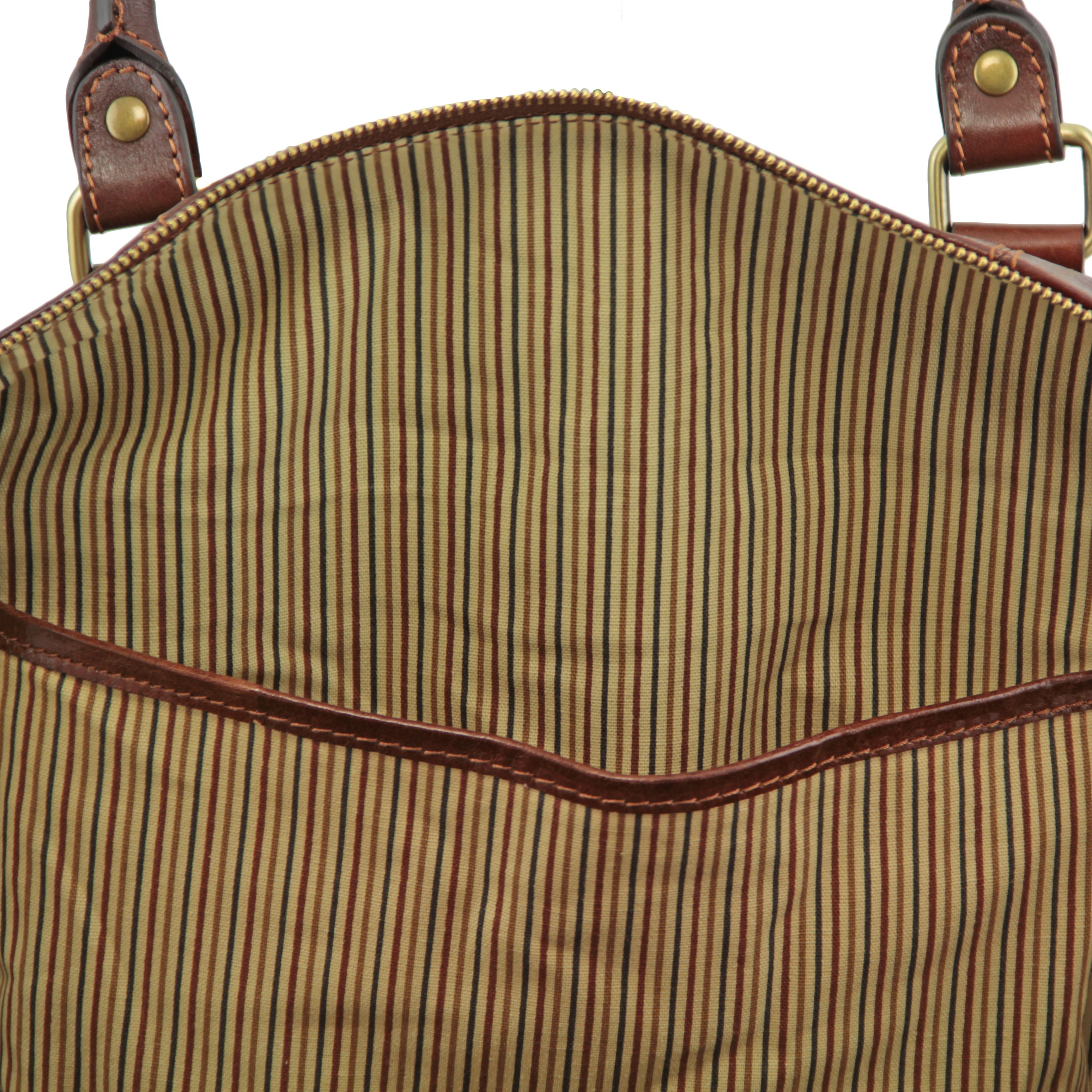 Tuscany Leather reistas TL Voyager groot formaat bruin binnenvak