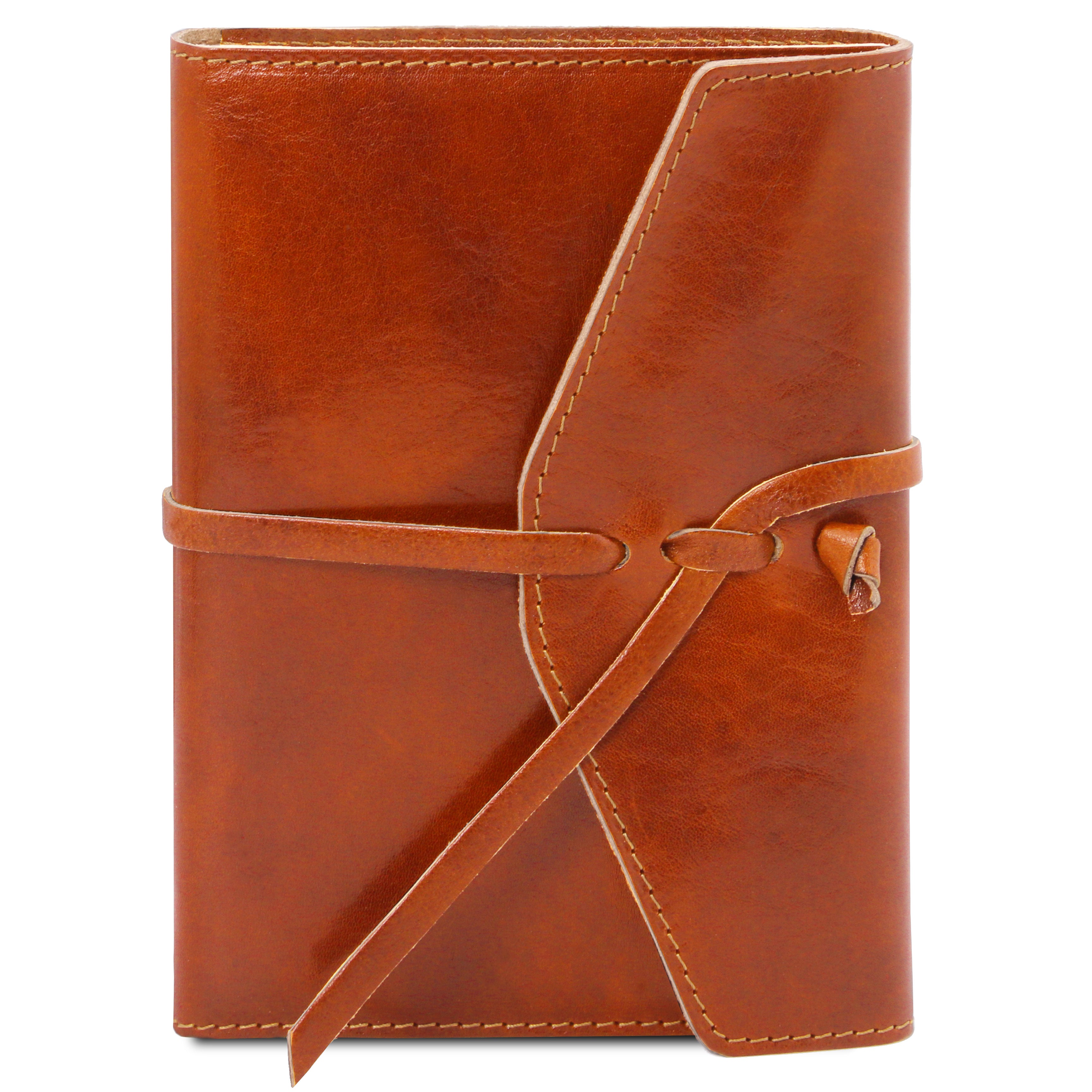 Tuscany Leather leren dagboek notitieboekje voorkant honey