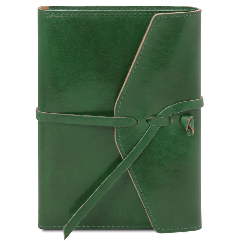 Tuscany Leather leren dagboek notitieboekje voorkant oerwoud groen