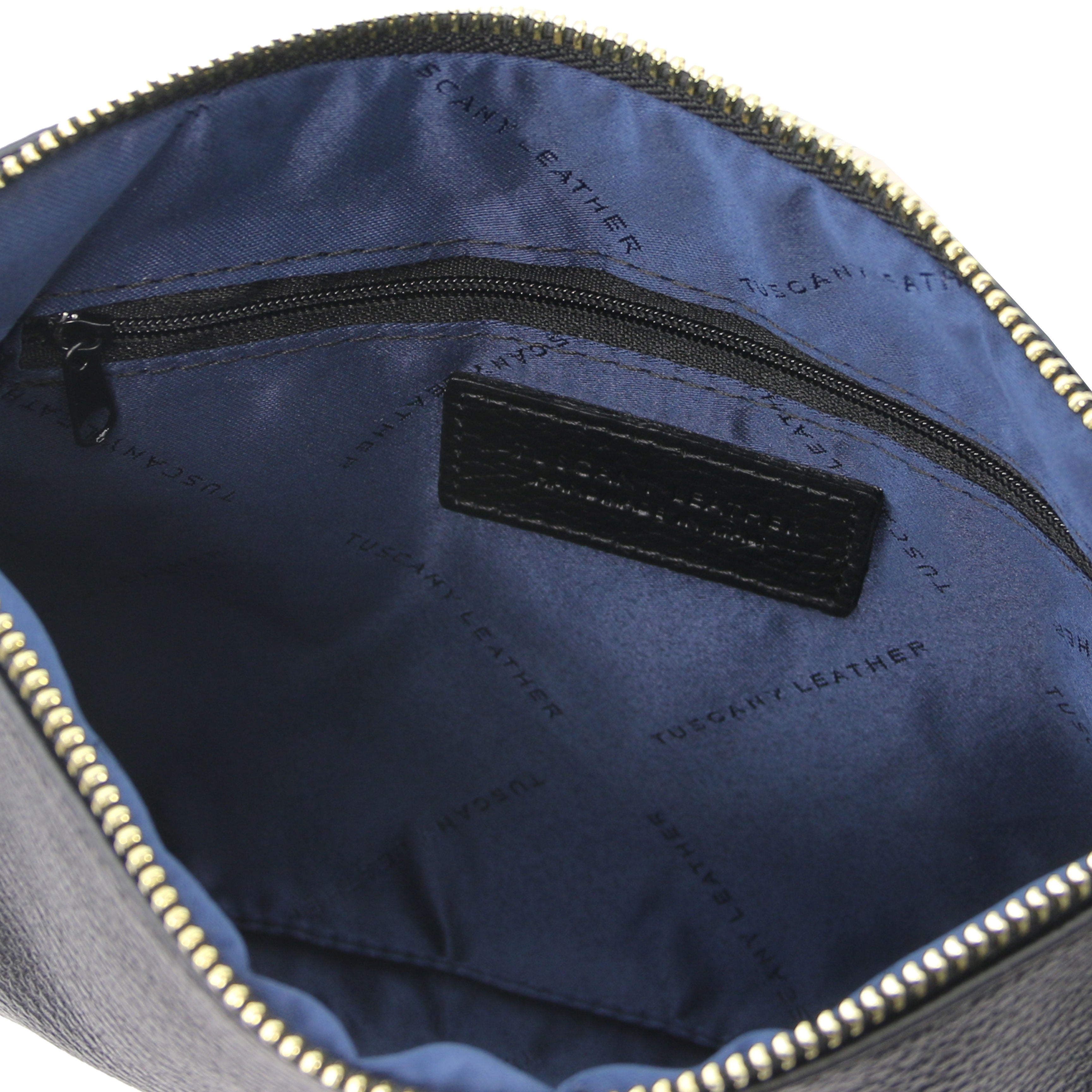 Tuscany Leather clutch leer TL Bag zwart binnenkant