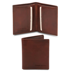 Tuscany Leather exclusieve twee voudige leren portemonnee voor heren bruin