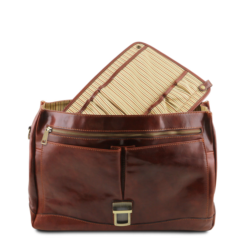 Tuscany Leather aktetas leer Mantova bruin voorkant