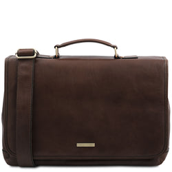 Tuscany Leather aktetas leer Mantova donkerbruin