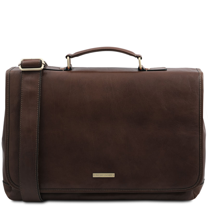 Tuscany Leather aktetas leer Mantova donkerbruin