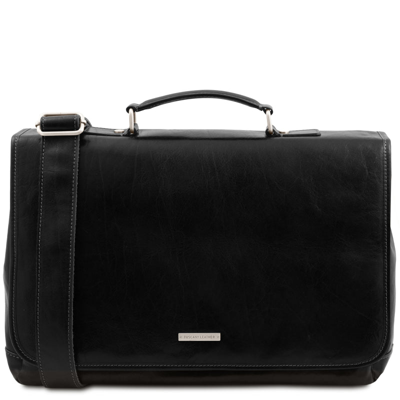 Tuscany Leather aktetas leer Mantova zwart