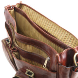 Tuscany Leather aktetas Ventimiglia bruin binnenkant 3