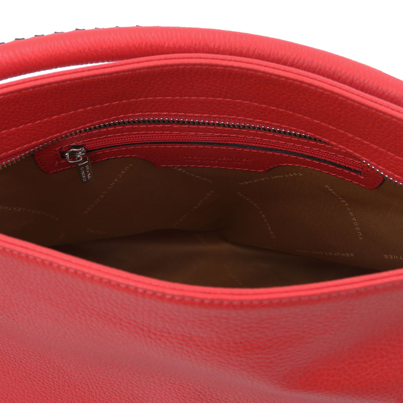 Tuscany Leather handtas TL Bag TL142087 rood binnenvak