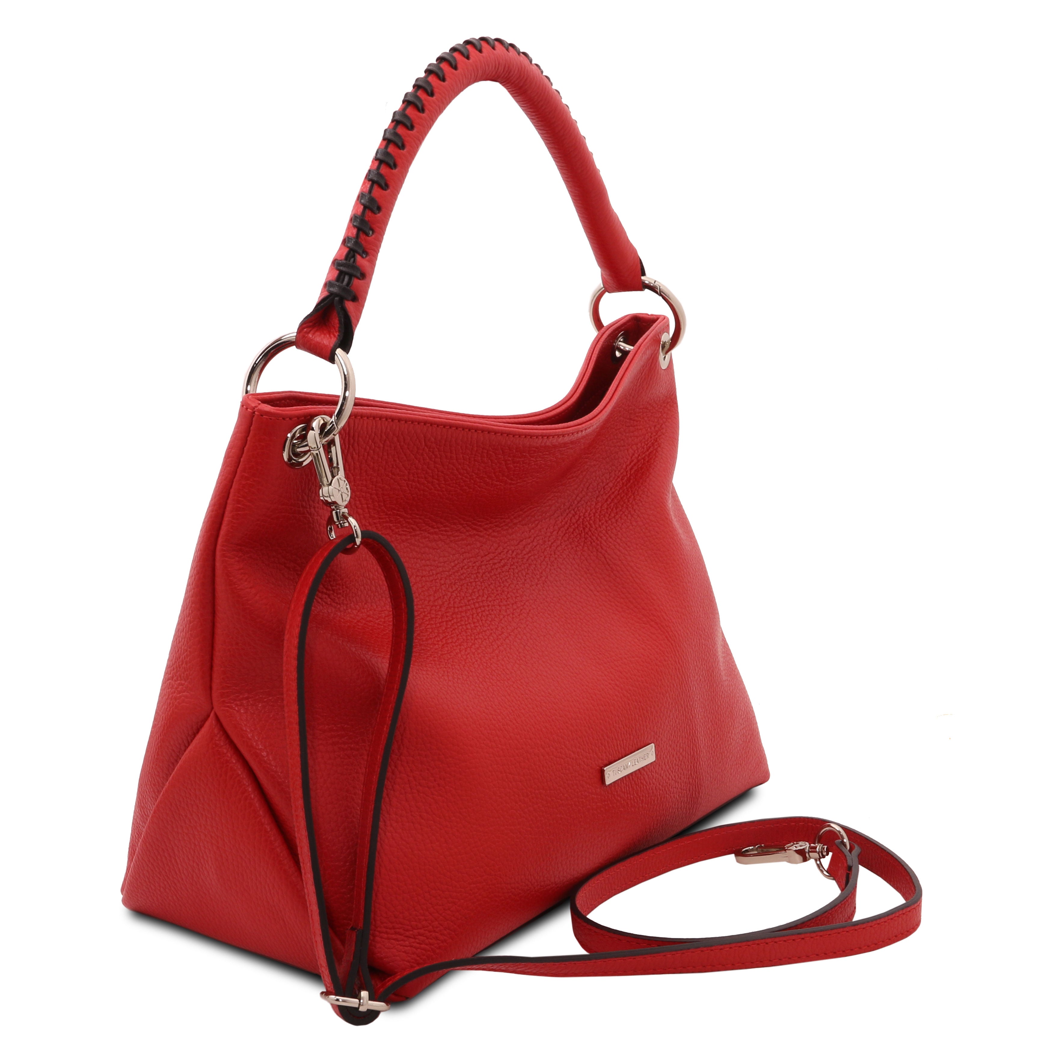 Tuscany Leather handtas TL Bag TL142087 rood zijkant
