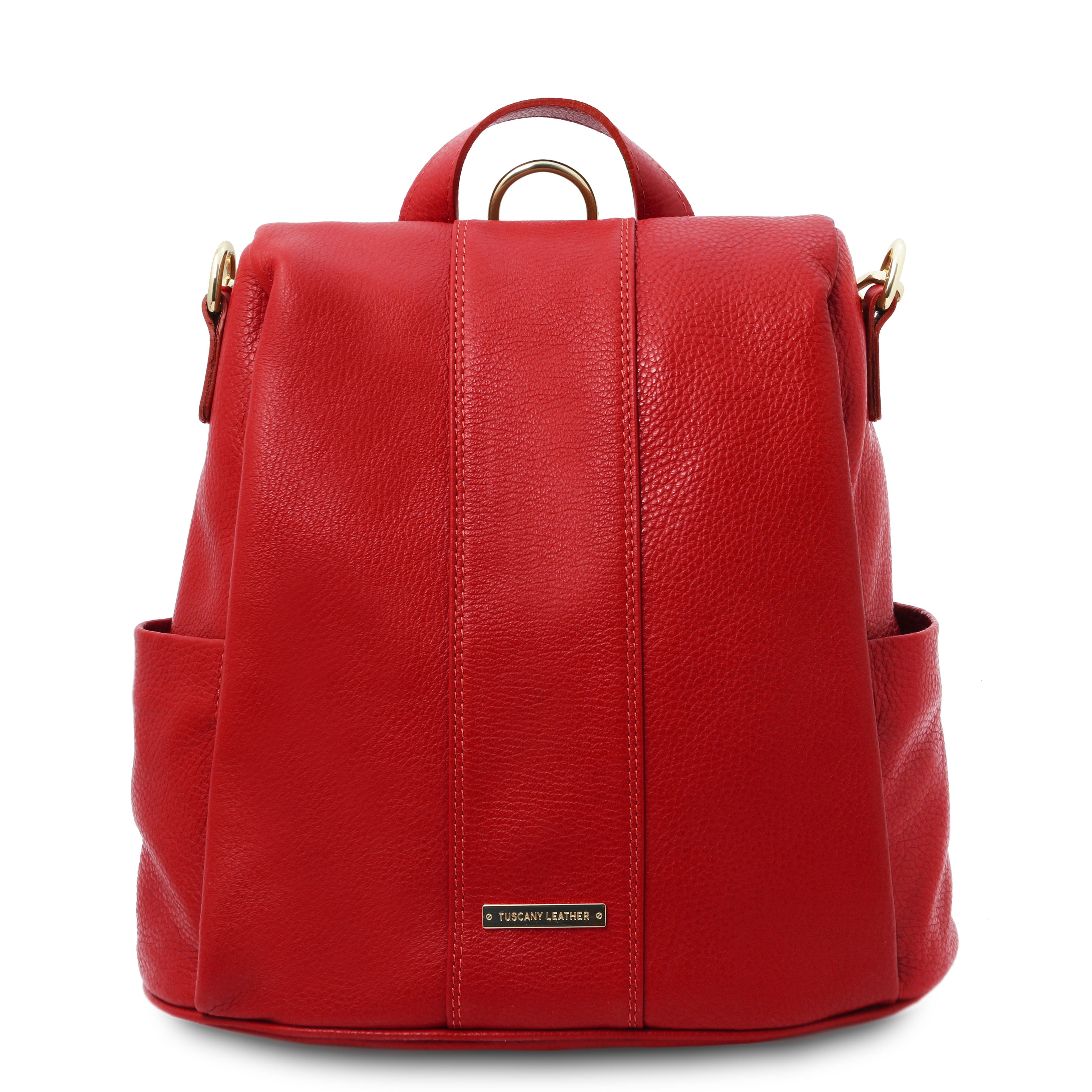 Tuscany Leather rugtas zacht leer TL Bag rood