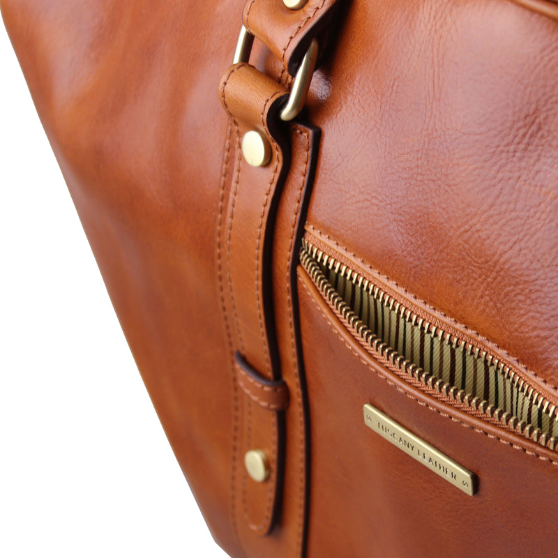 Tuscany Leather reistas TL Voyager honey materiaal