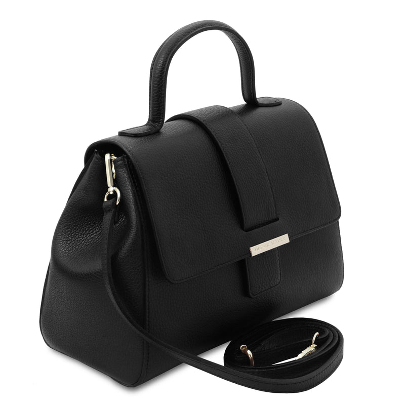 Tuscany Leather handtas TL Bag zwart zijkant