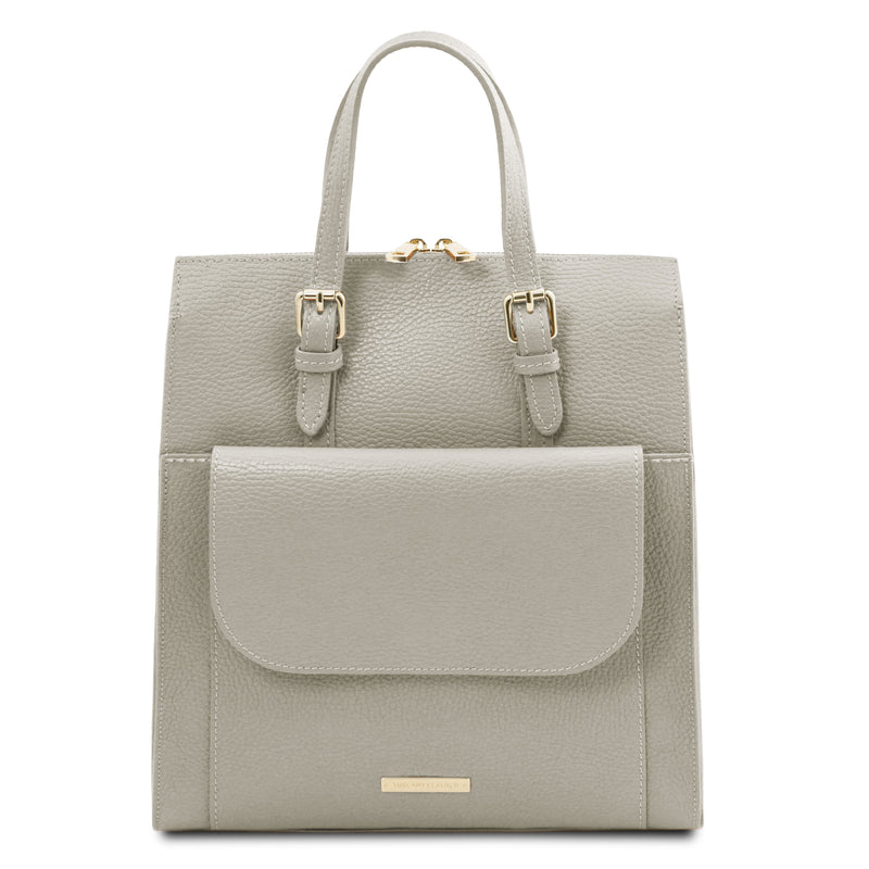 Tuscany Leather rugtas leer TL Bag TL142211 grijs