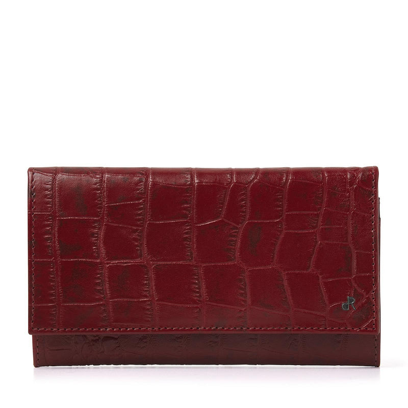 dR Amsterdam portemonnee leer Croco 25159 rood