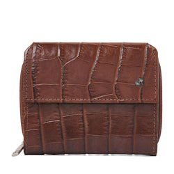 dR Amsterdam portemonnee leer Croco 25179 bruin