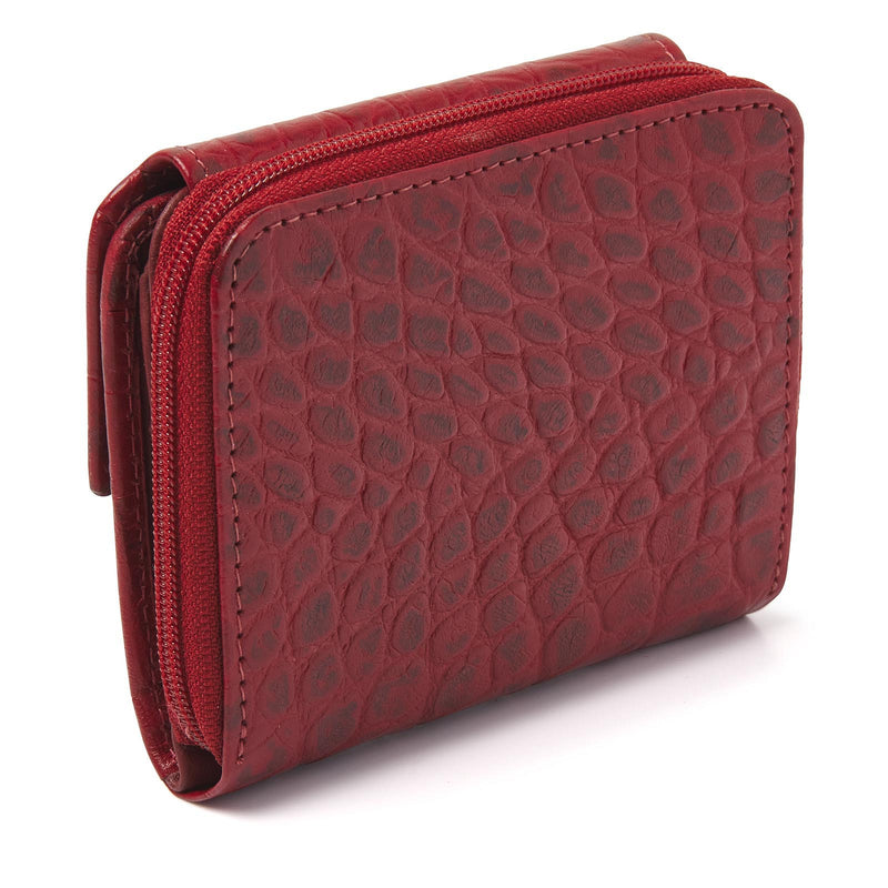 dR Amsterdam portemonnee leer Croco 25179 rood achterkant