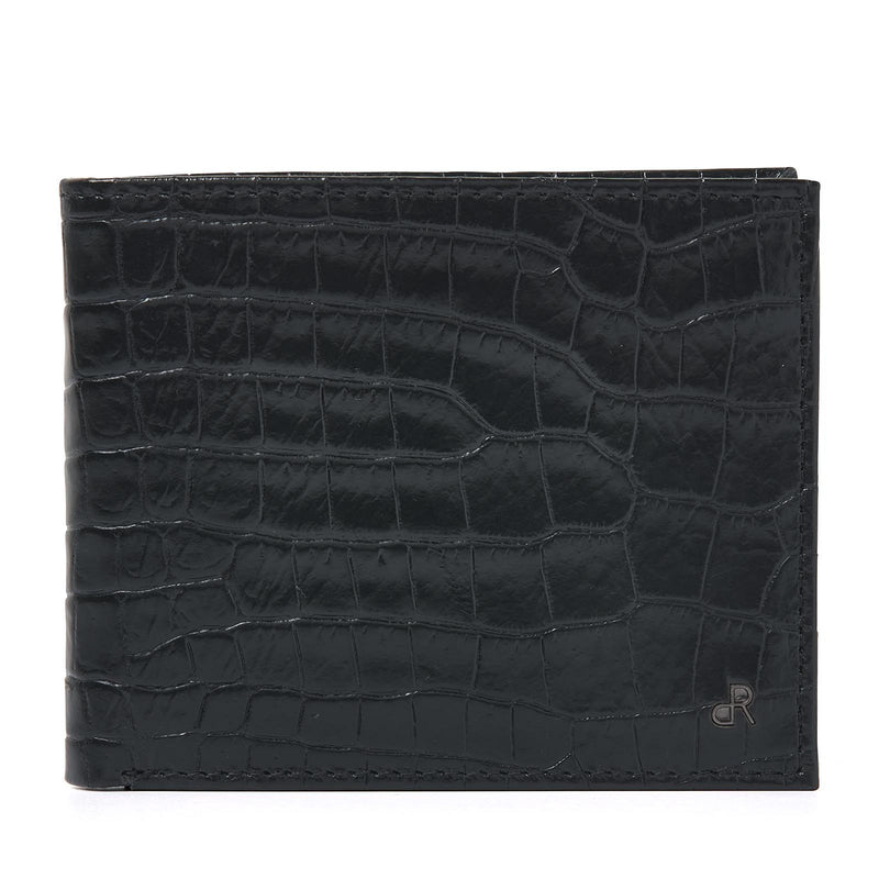 dR Amsterdam portemonnee leer Croco 25524 zwart 