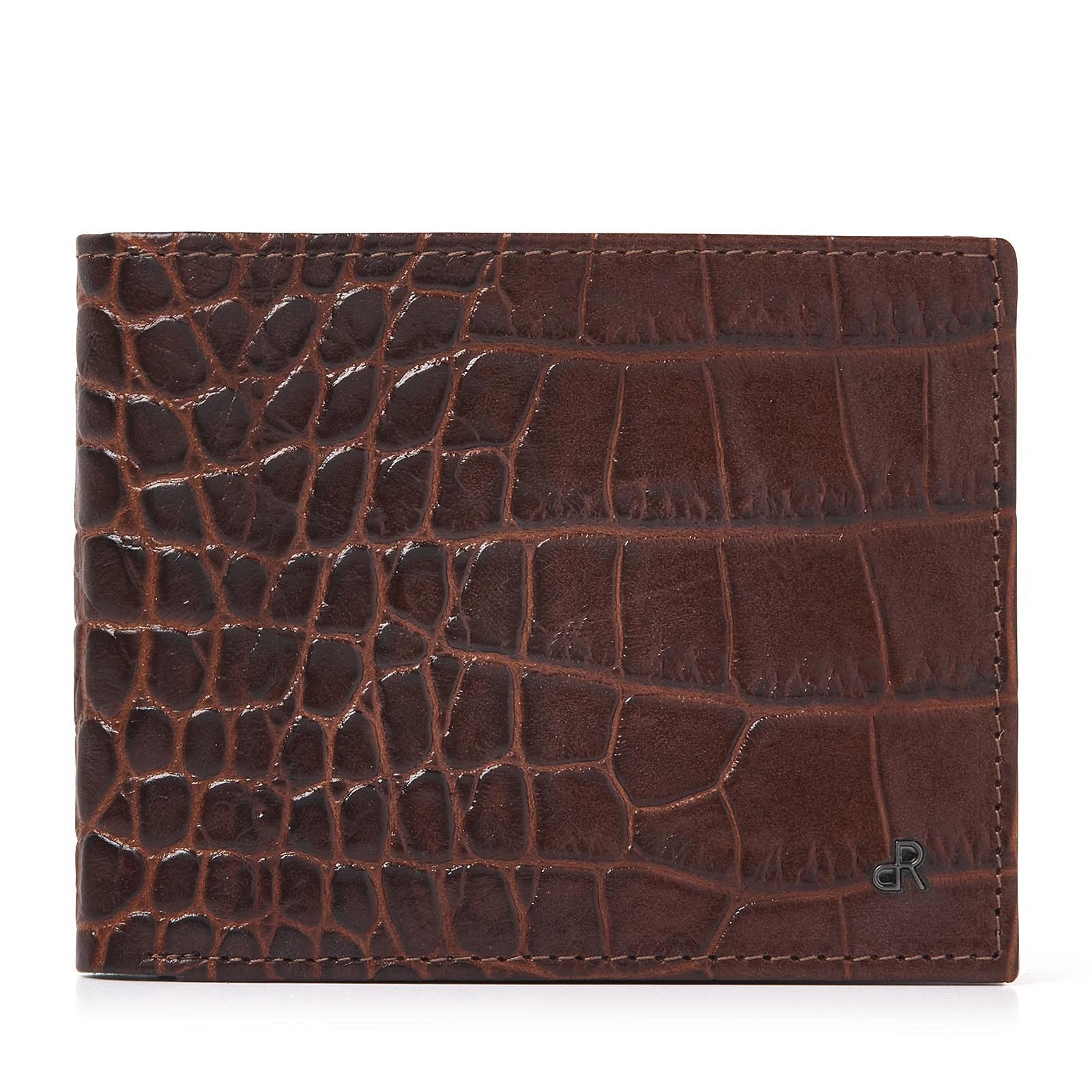dR Amsterdam portemonnee leer Croco 25581 bruin