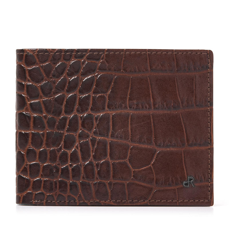 dR Amsterdam portemonnee leer Croco 25581 bruin
