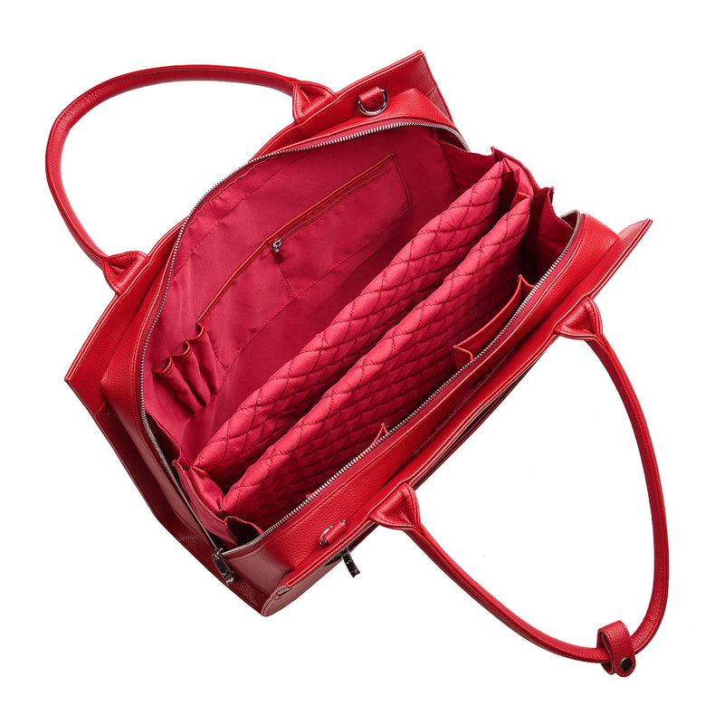 Socha straight line rood 15.6 inch werktas voor dames binnenkant tas
