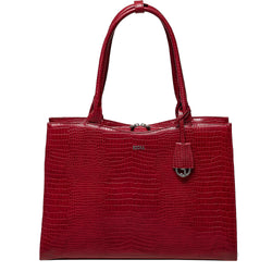 Socha laptoptas nivodur croco 15.6 rood voorkant tas
