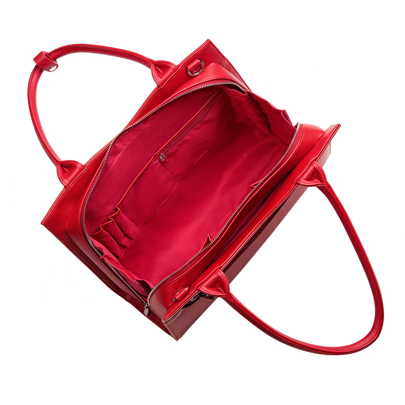 Socha cherry red midi 14 inch werktas voor dames binnenkant tas zonder sleeve