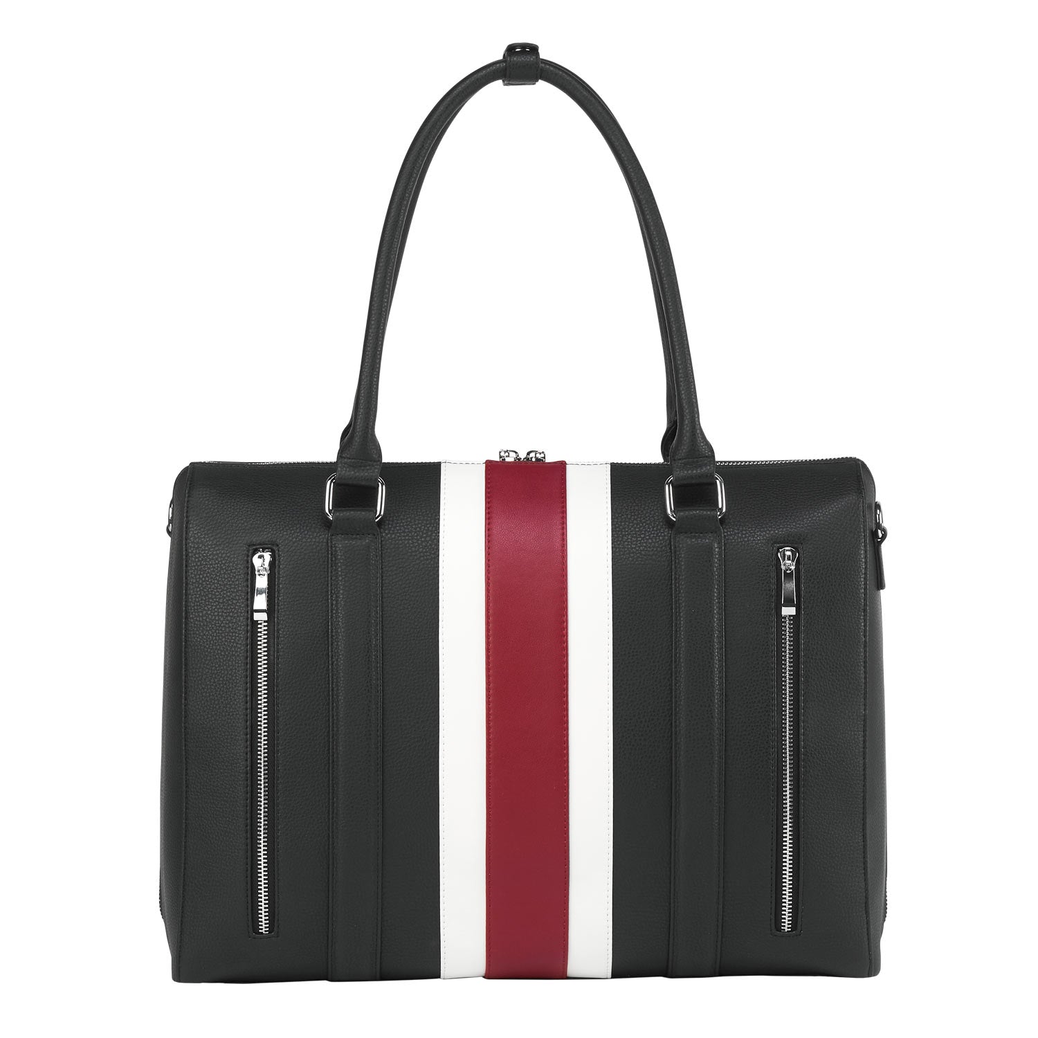 Socha laptoptas nivodur BB Red Stripe 17.3 zwart achterkant tas