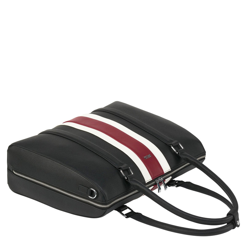 Socha laptoptas nivodur BB Red Stripe 17.3 zwart tas liggend