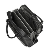 Socha laptoptas leer Diamond Unisex 15.6 zwart binnenvakken tas