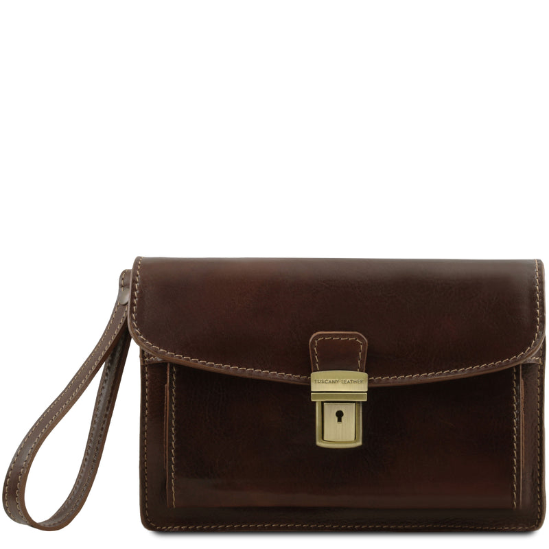 Tuscany Leather polstas leer Max 8075 donkerbruin