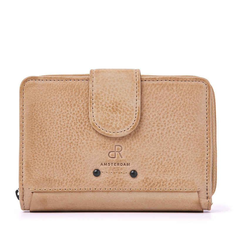 93123 dR Amsterdam dames portemonnee leren beige