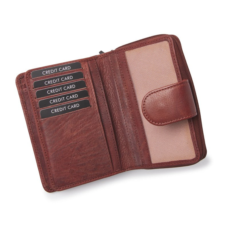 93123 dR Amsterdam dames portemonnee leren bruin binnenkant 
