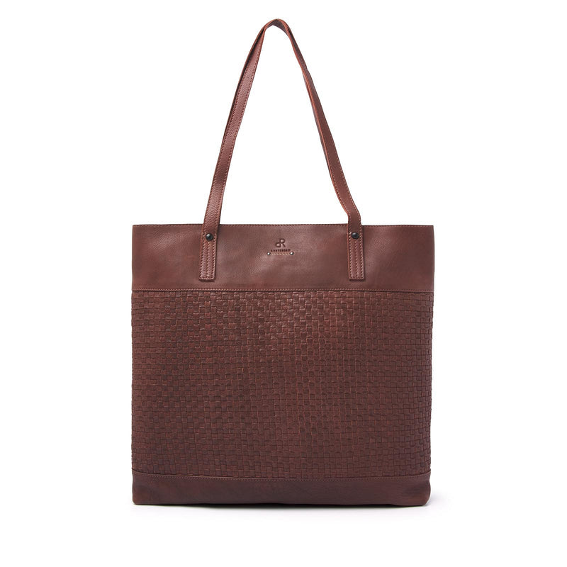 dR Amsterdam shopper leer tampa Braided bruin