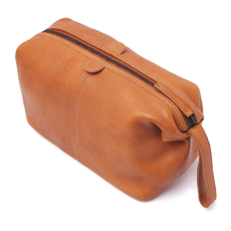 dR Amsterdam toilettas leer Tampa 933628 cognac achterkant