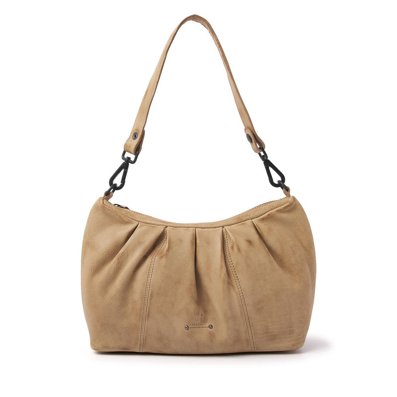 dR Amsterdam handtas / schoudertas leer Tampa 933657 beige 
